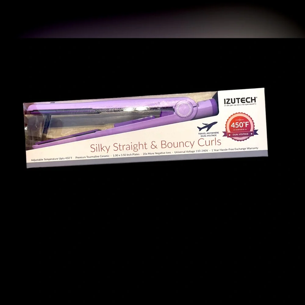 🌼💚NIB Izutech Purple Hair Straightener